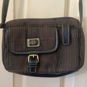 Cute Small Brown Crossbody Purse Lots of Zippered Compartments